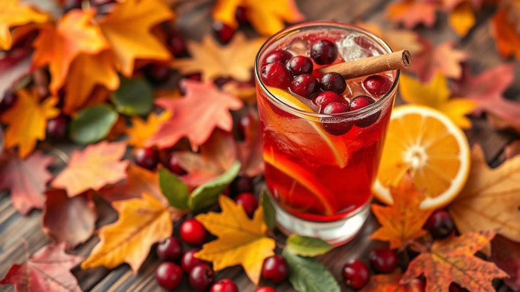 cranberry infused rum cocktail