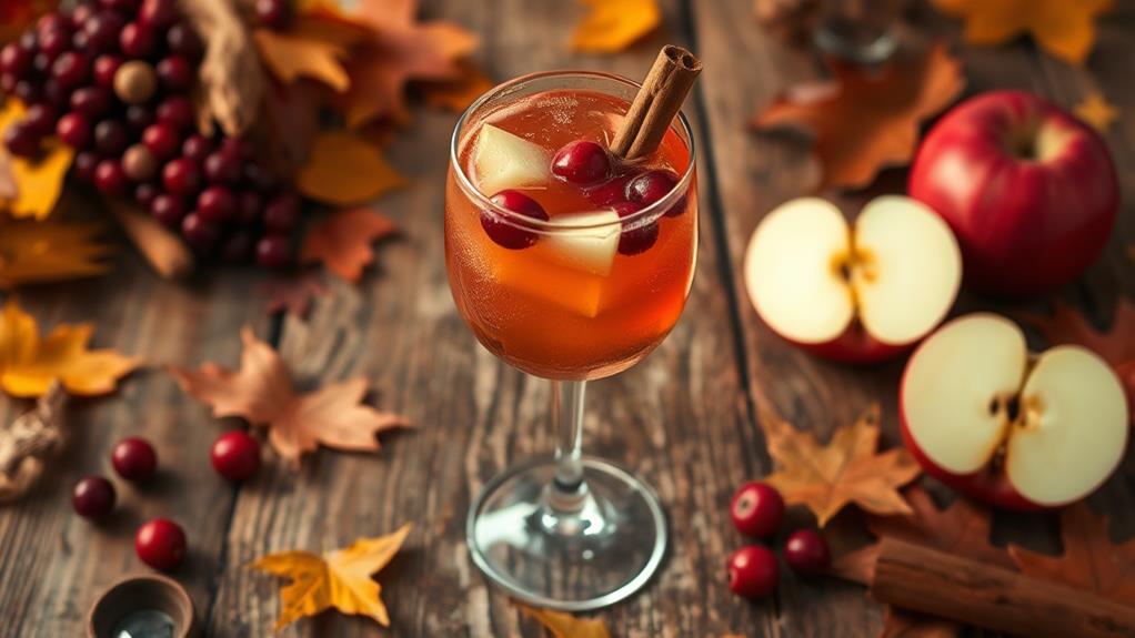 festive cranberry cider drink