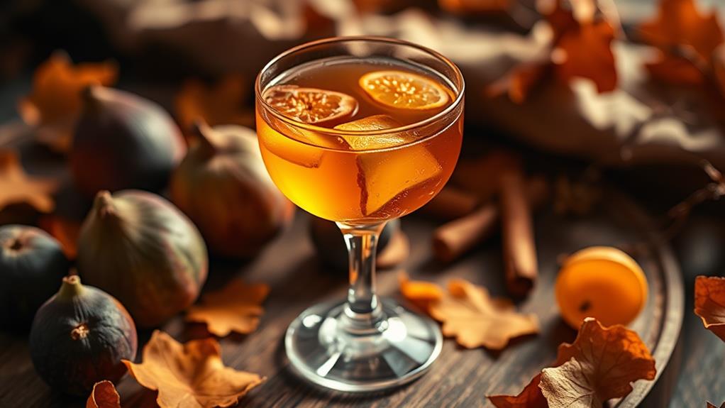 fig infused rum manhattan