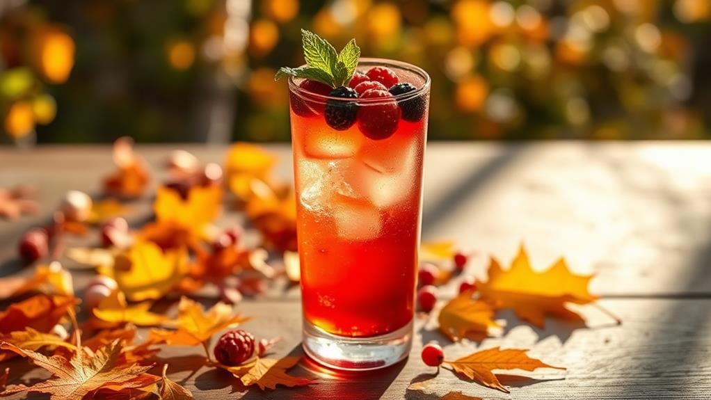 seasonal berry vodka cocktail