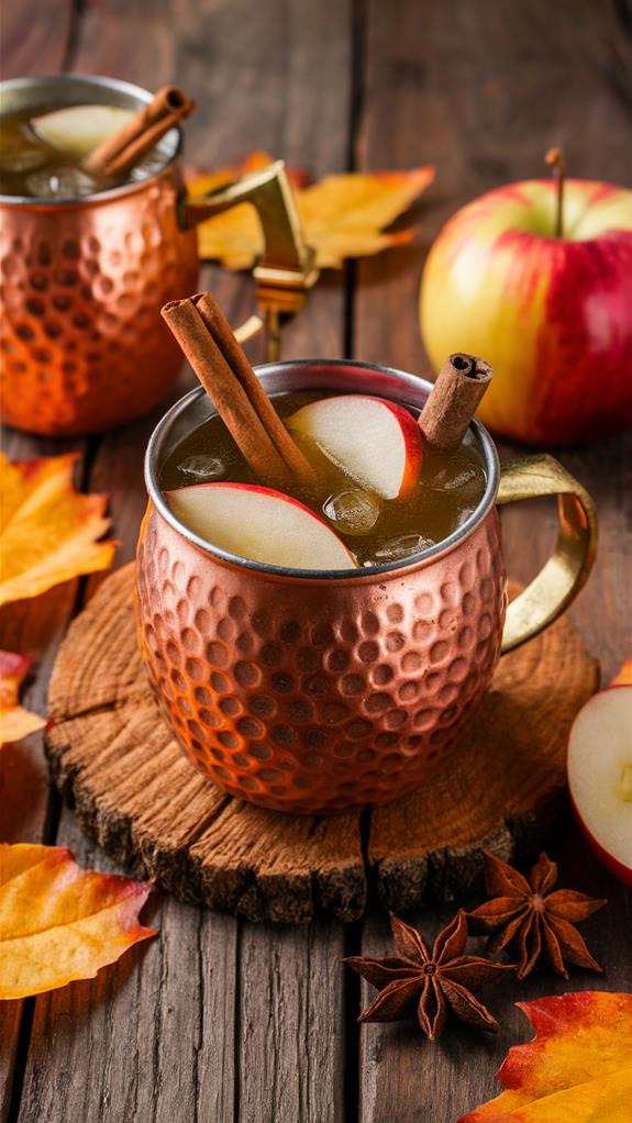 spiced apple cider cocktail