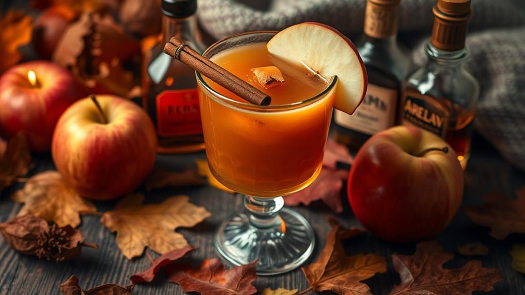 spiced caramel apple beverage