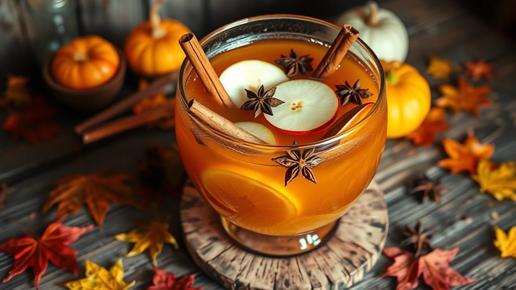 spiced rum cider cocktail