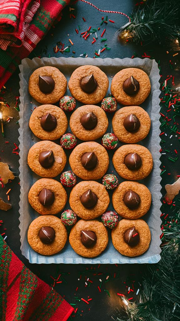 chocolate topped peanut butter cookies