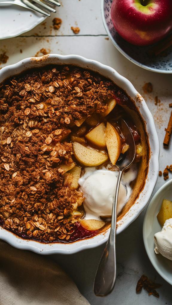 cinnamon infused baked apple dessert