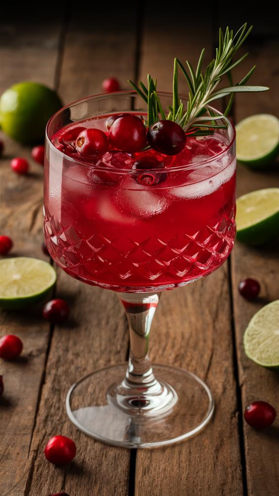 cranberry infused gin cocktail