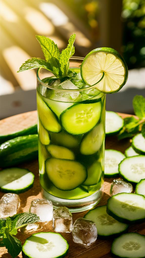 crisp hydrating cucumber beverage