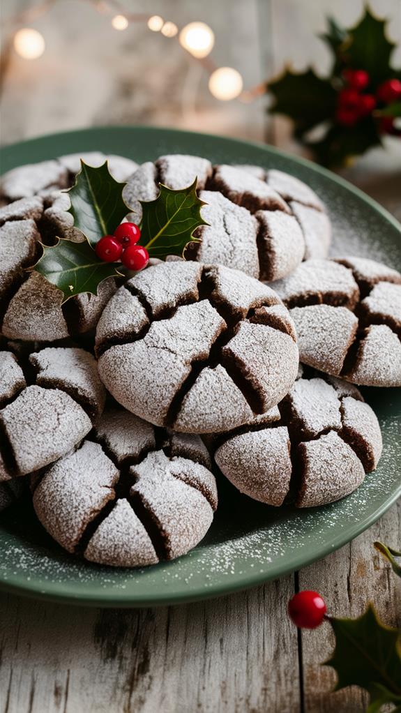 decadent chocolate crinkle cookies