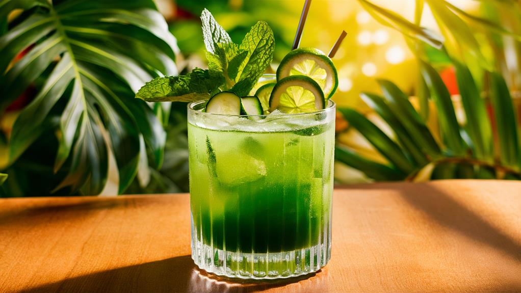 delicious green cocktail creations