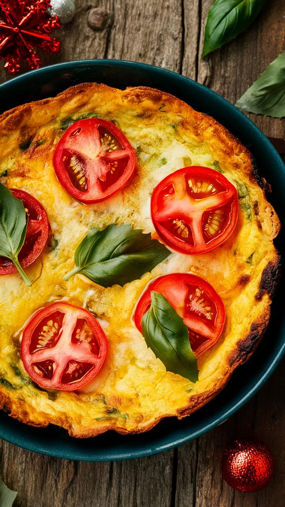 delicious tomato basil frittata