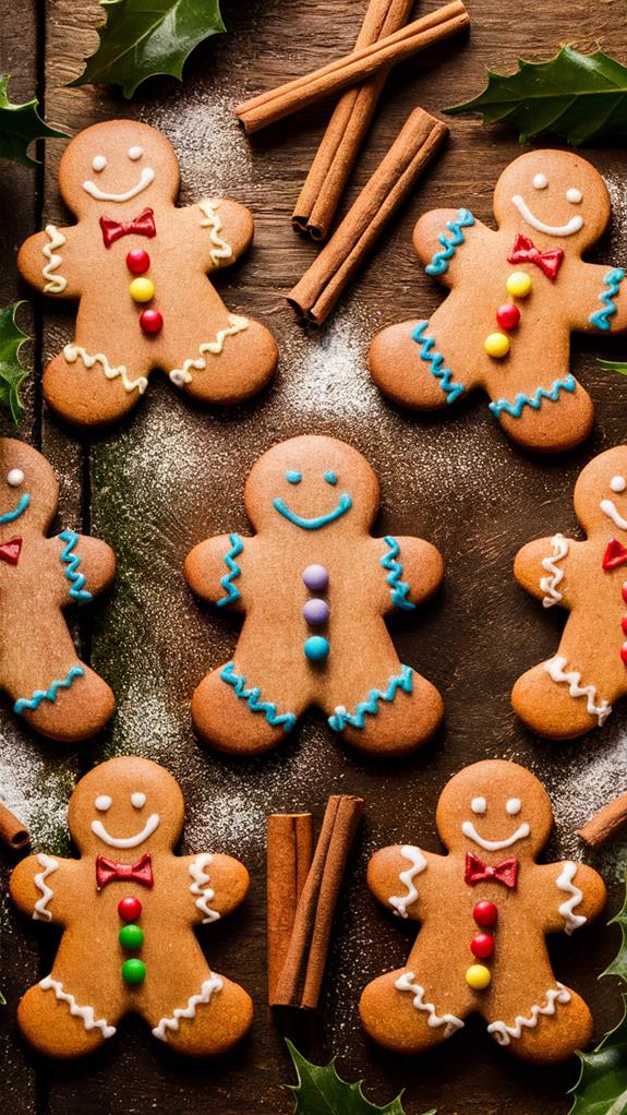 festive baked cookie figures