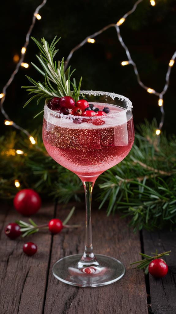 festive berry gin drink