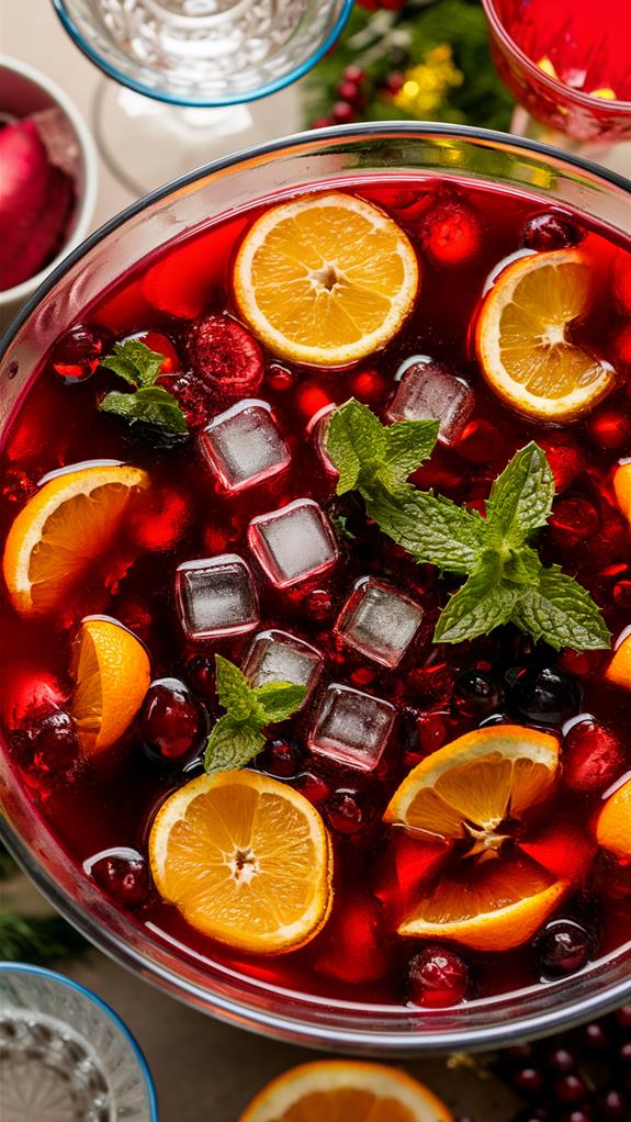 festive citrus berry beverage