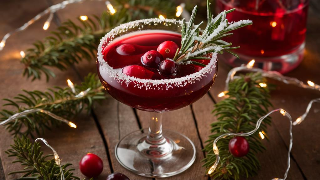 festive cranberry holiday drink