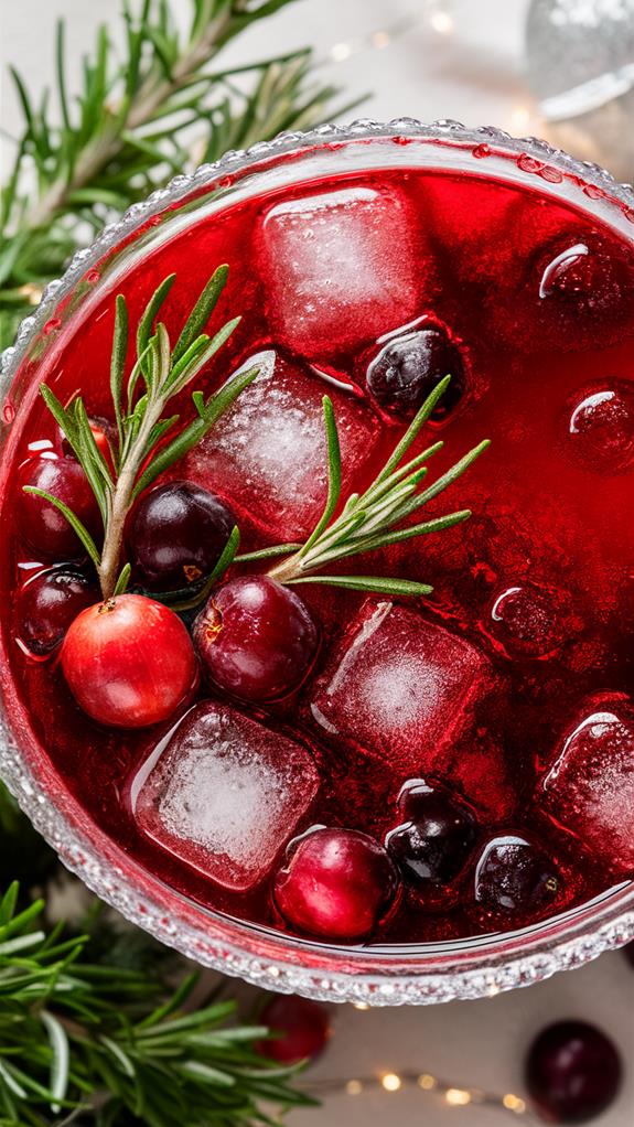 festive fizzy cranberry beverage