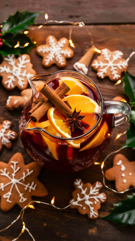 festive gingerbread wine cocktail