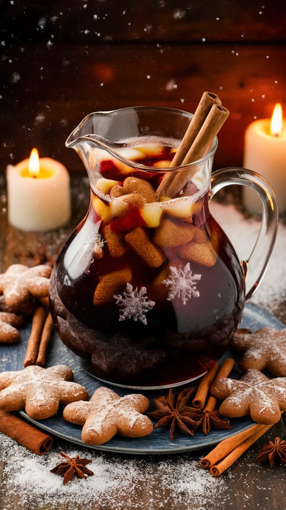 festive gingerbread wine cocktail