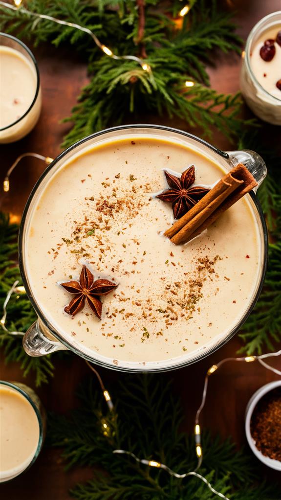 festive spiced eggnog beverage