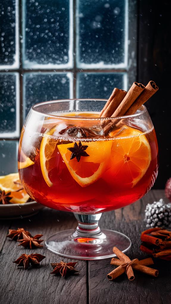 festive spiced gin cocktail