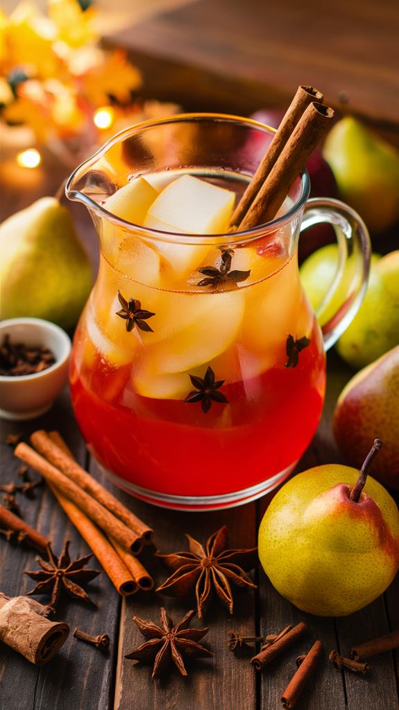 festive spiced pear beverage