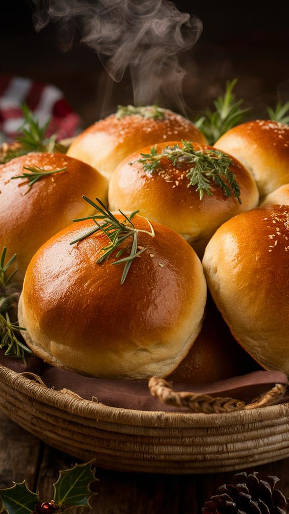 herb infused dinner rolls