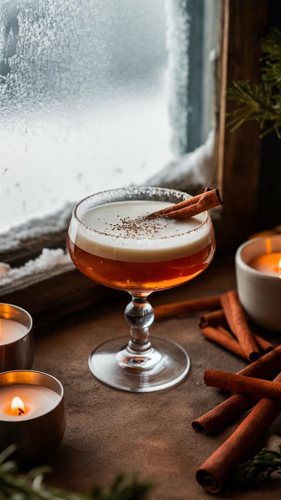 nutmeg infused brandy cocktail