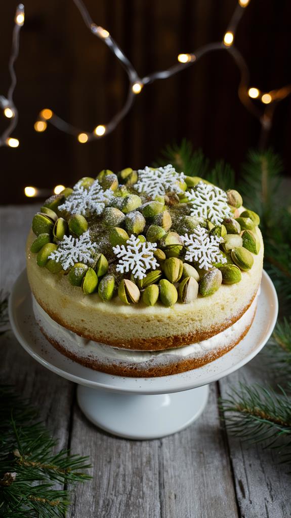 pistachio infused cardamom dessert