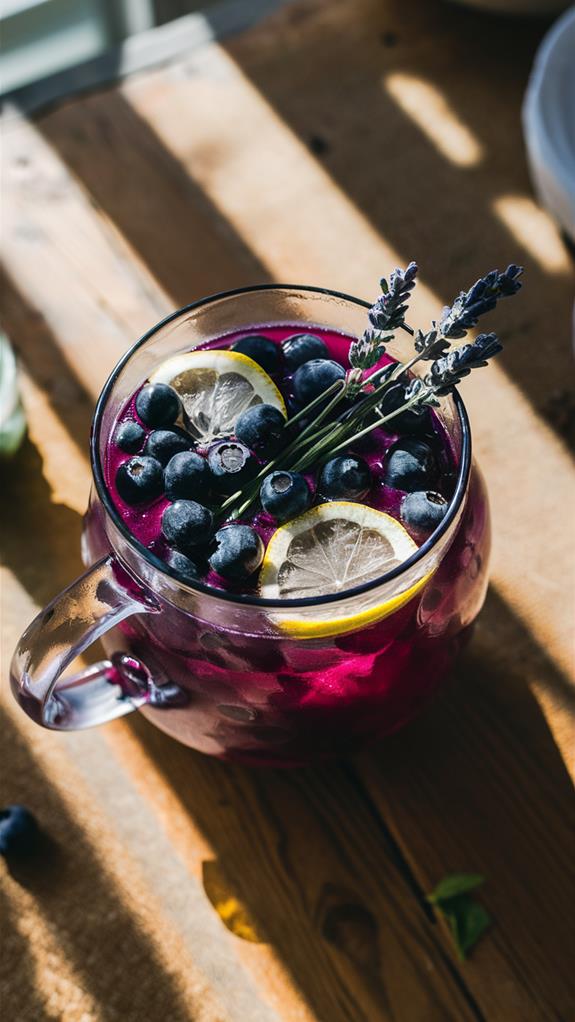 refreshing berry herbal drink