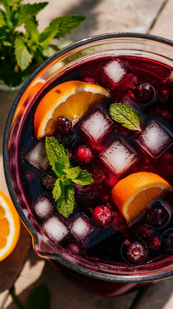 refreshing blackcurrant sangria delight