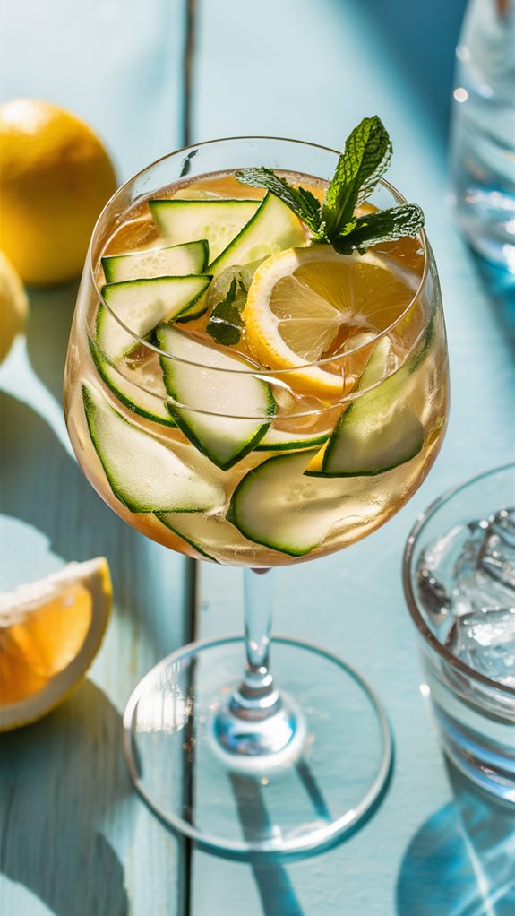 refreshing citrus cucumber beverage