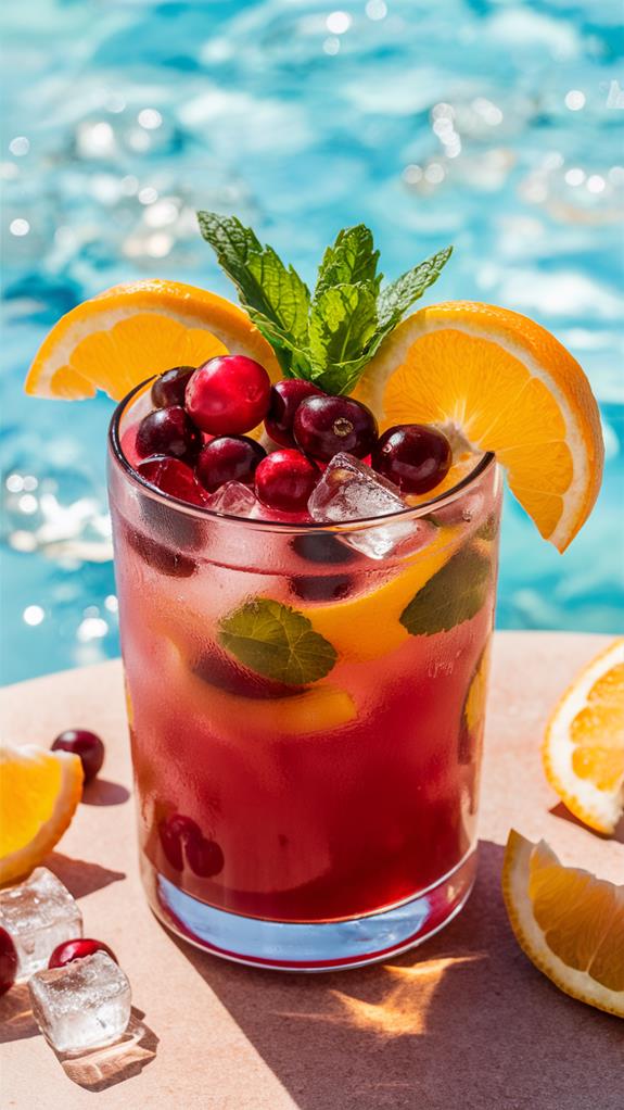 refreshing cranberry orange beverage