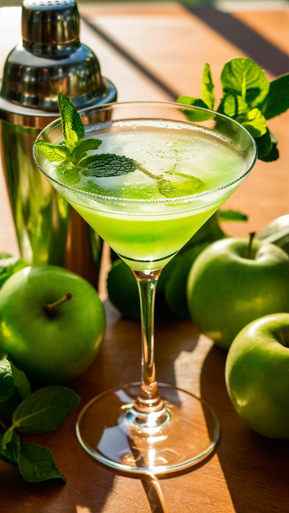 refreshing green apple cocktail