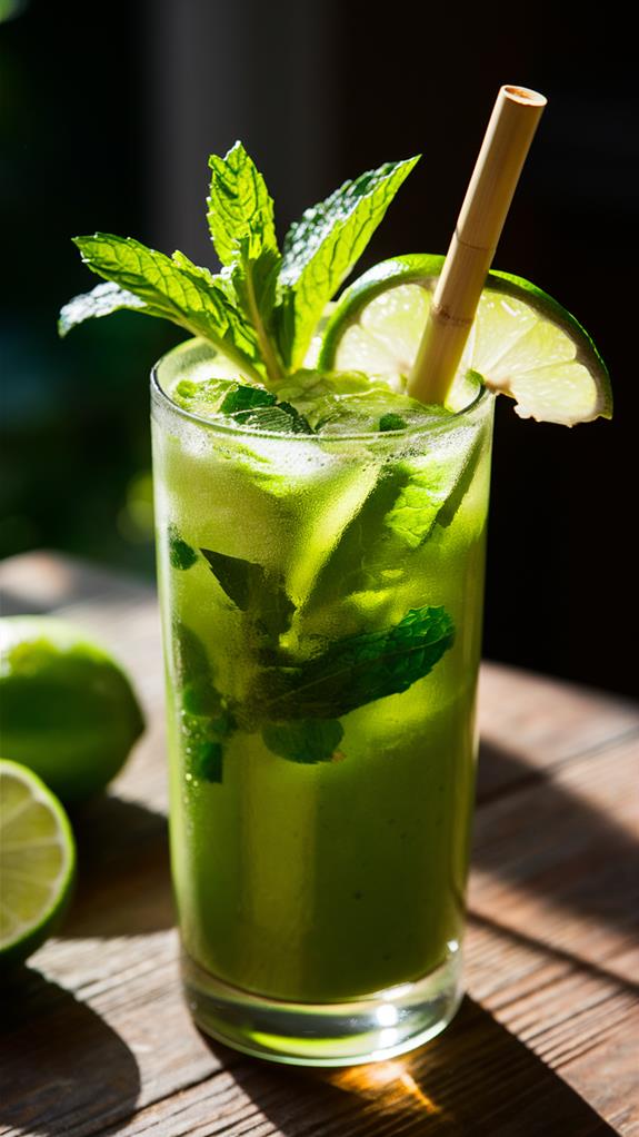 refreshing green tea cocktail