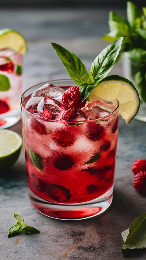 refreshing herb infused cocktail