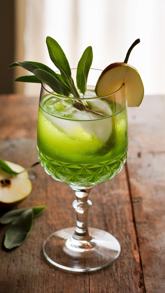 refreshing herbal pear beverage