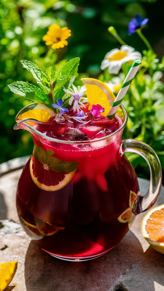 refreshing hibiscus tea drink