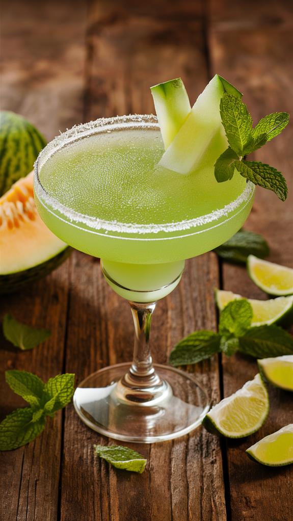 refreshing honeydew mint cocktail