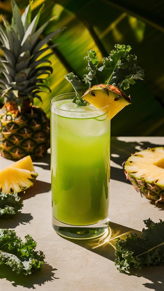 refreshing kale pineapple drink