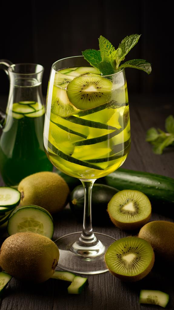 refreshing kiwi cucumber beverage