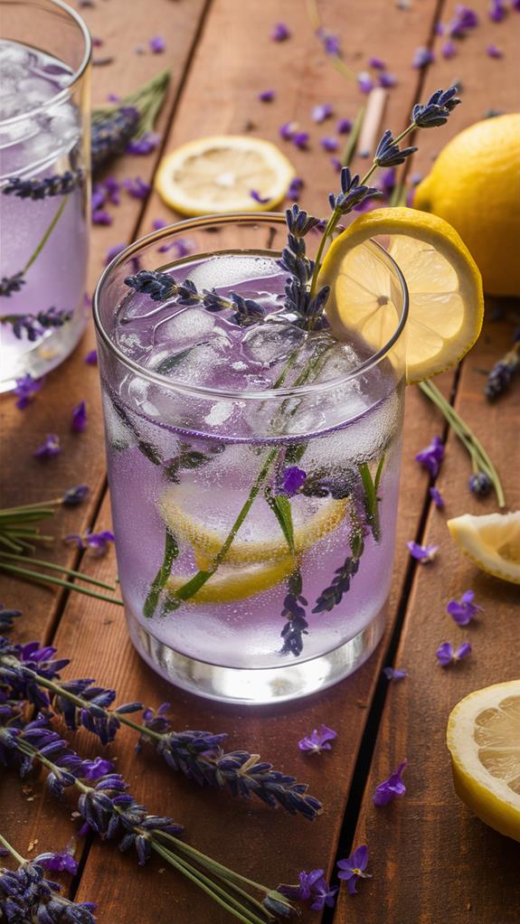 refreshing lavender lemonade beverage