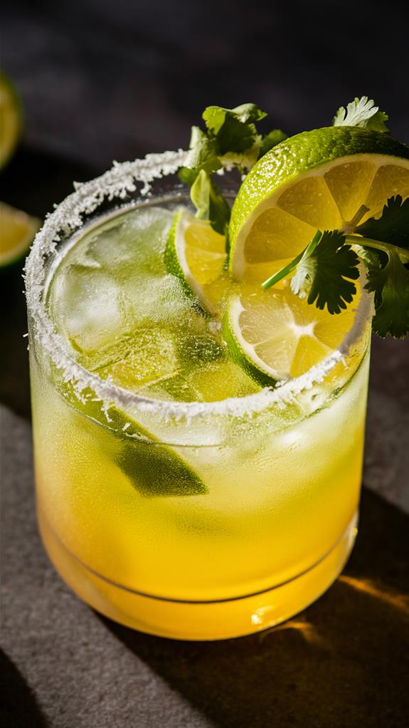 refreshing lime cilantro beverage