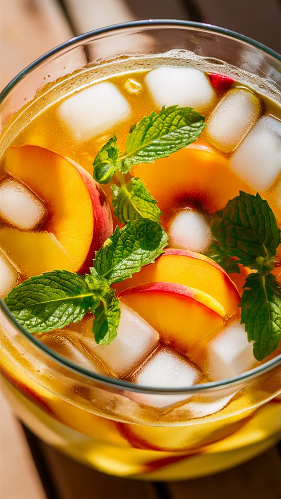 refreshing peach mint blend