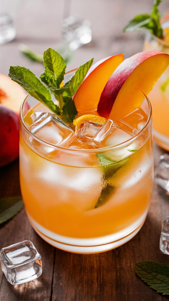 refreshing peachy mocktail delight