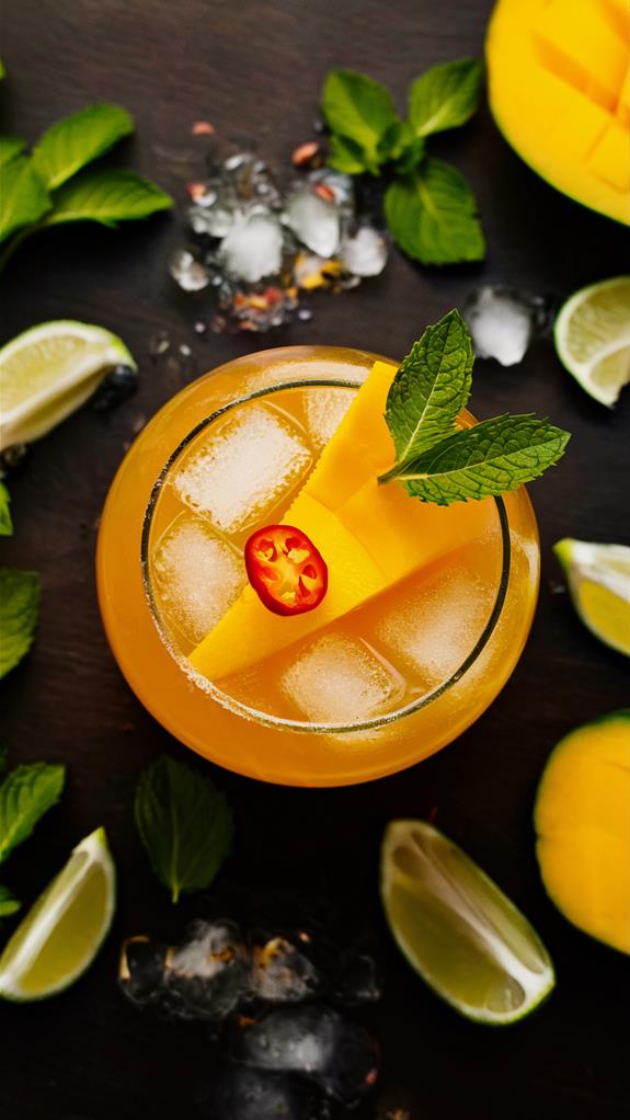 refreshing spicy mango beverage