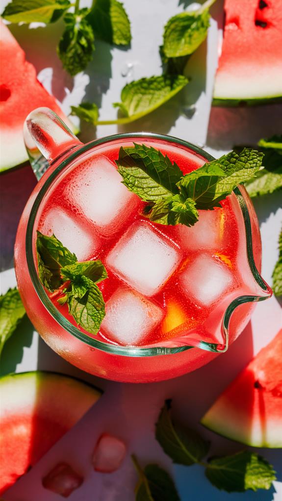 refreshing watermelon mint beverage