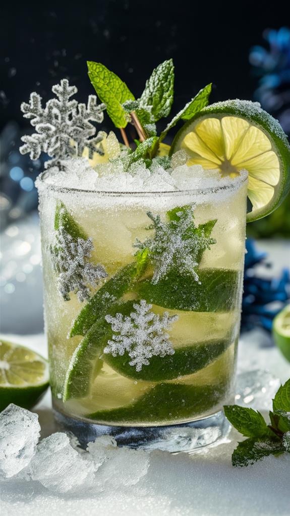 refreshing winter cocktail creation