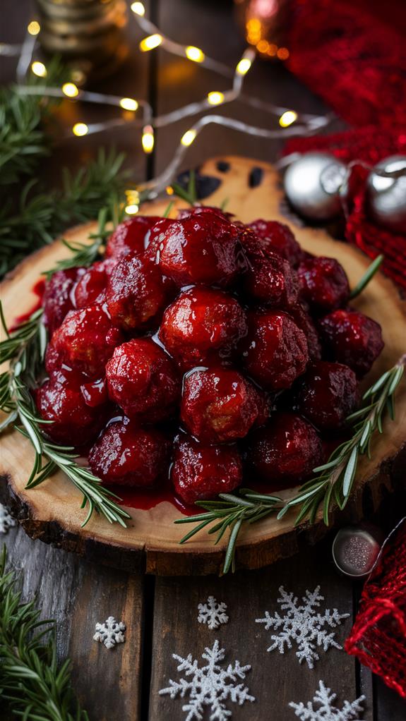 savory cranberry meatball dish