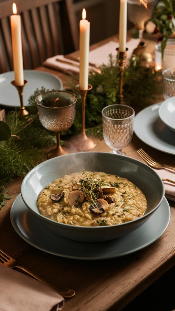 savory mushroom herb risotto