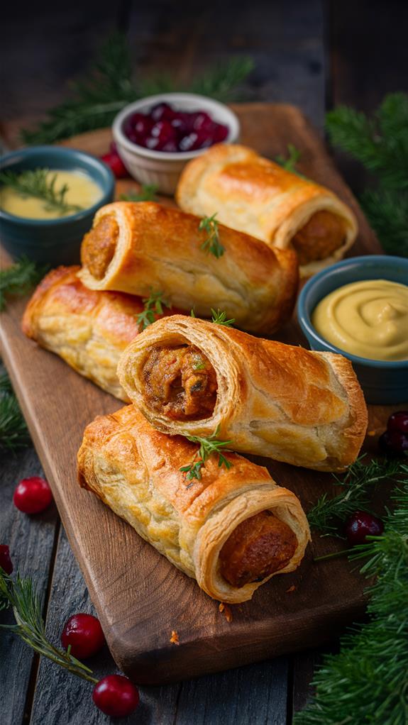 savory puff pastry rolls