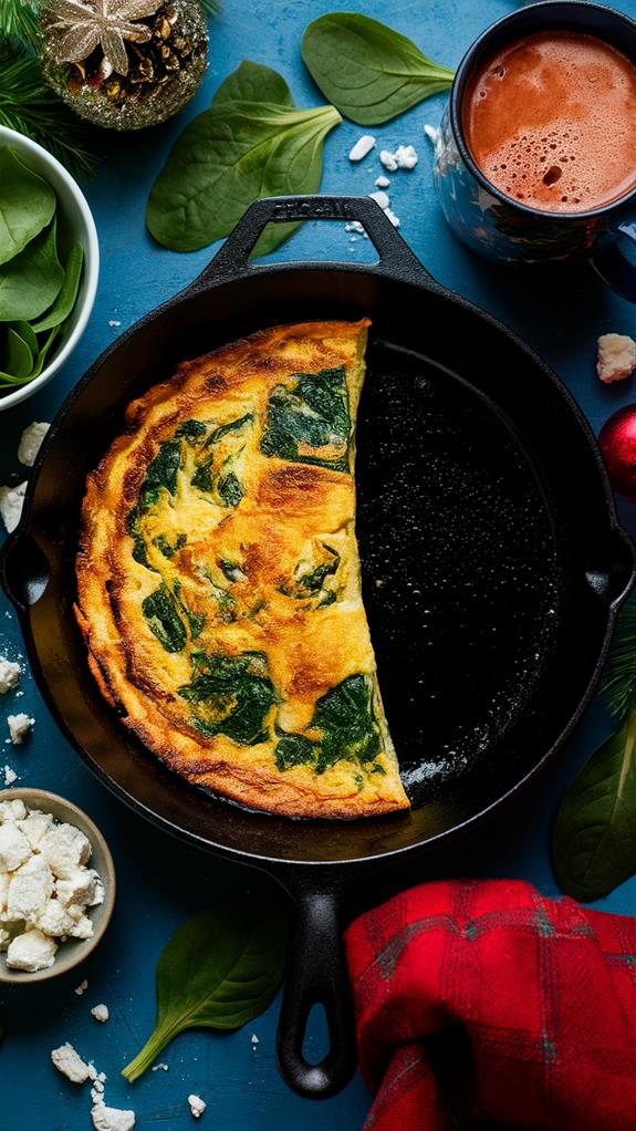 spinach feta cheese omelet